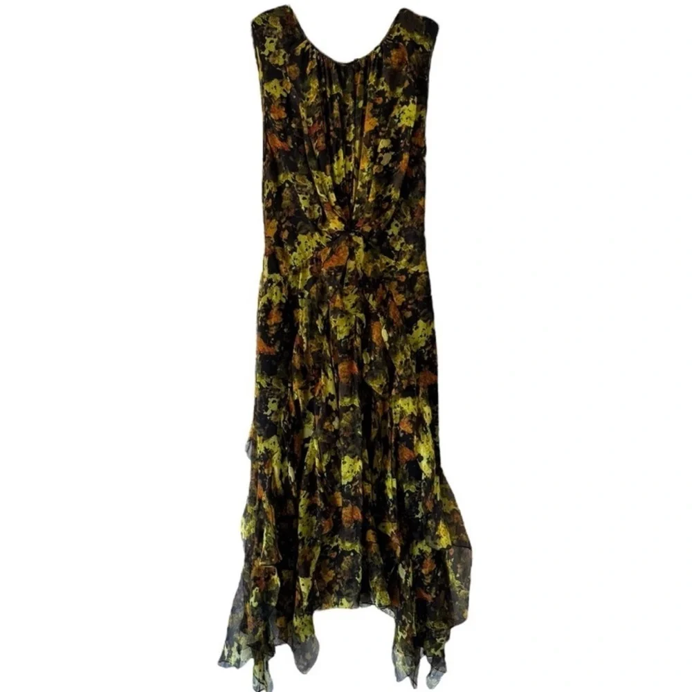 RICHARD CHAI BERGDORF GOODMAN DESIGNER LUXURY HI FASHION SILK FLORAL DRESS SZ 6 - Picture 5 of 6